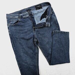 TPJ The Perfect Jean Skinny Fit Mens 42W 27L Blue Dark Wash Stretch Denim